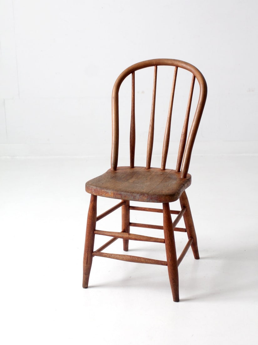 Antique Bow Back Windsor Spindle Chair with Patina (1 of 11)
