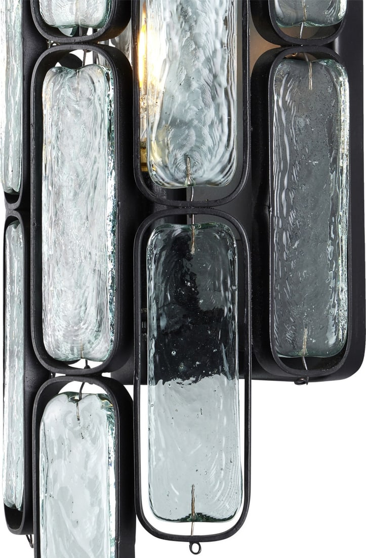 Currey Centurion Recycled Glass Iron Wall Sconce Dimmable 60W (1 of 4)