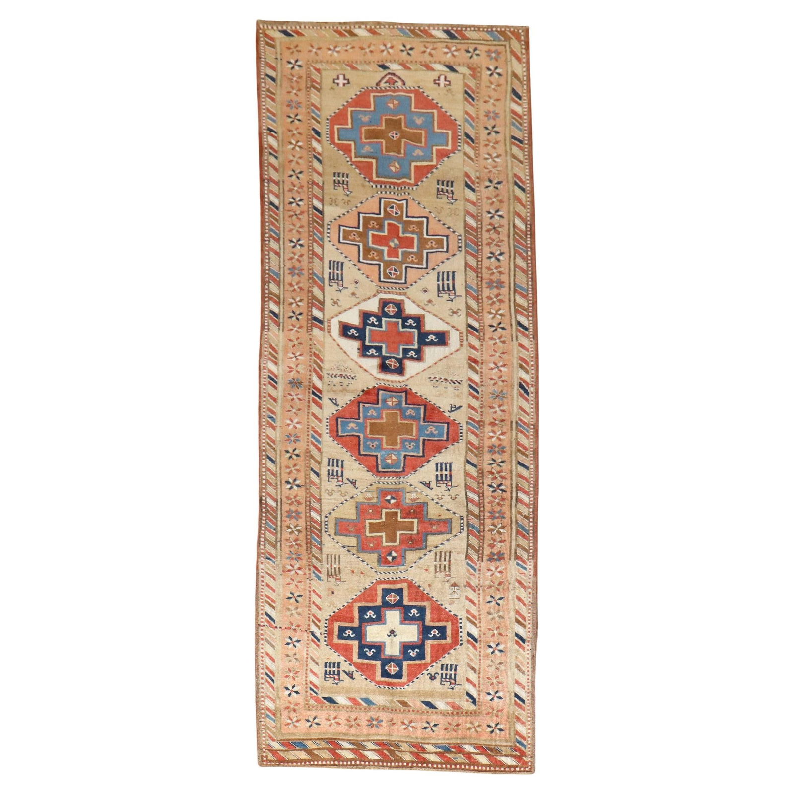 Vintage Georgian Hand-Woven Northwest Persian Runner 43 x 120 (1 of 8)