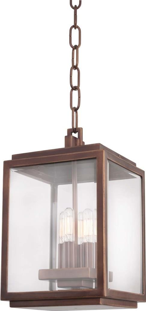 Kalco Copper Patina 4-Light Outdoor Pendant Dimmable Lighting: Kalco Copper Patina 4-Light Outdoor Pendant Dimmable Lighting Enhance your outdoor spaces with this elegant copper outdoor pendant, perfect for patios. Crafted to order, this stunning pendant light fe