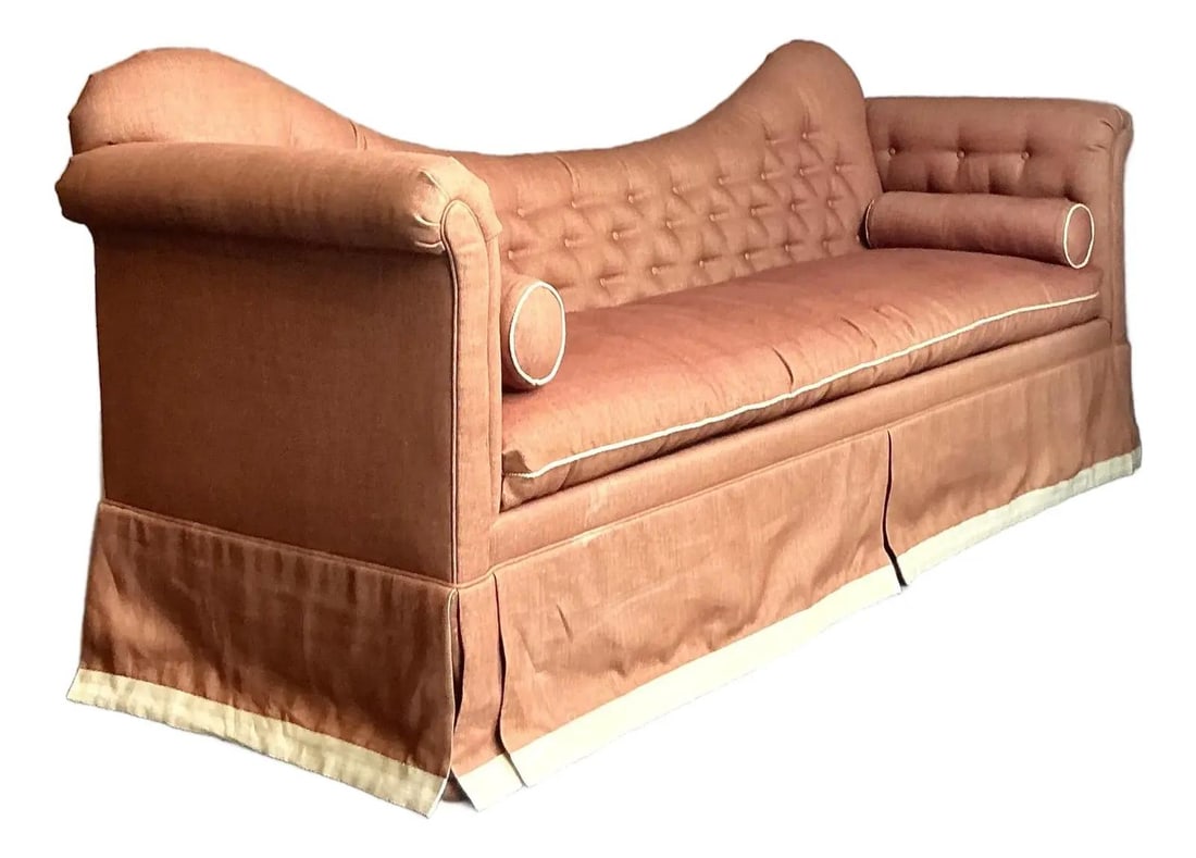 Hollywood Regency Tomlinson Sofa with Rolled Back and Deep Tufted Detailing (1 of 10)
