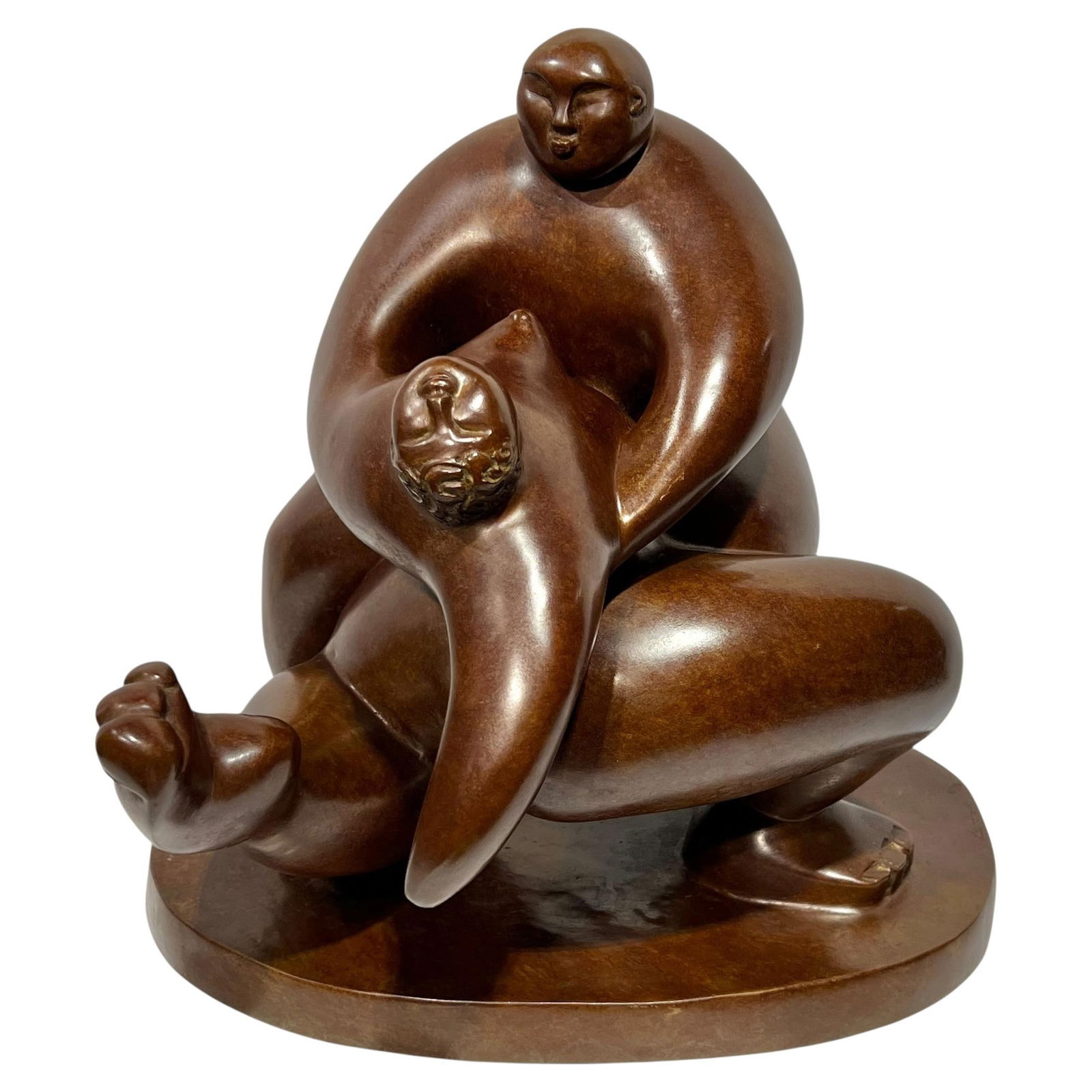 Limited Edition Bronze Tango Dancers Sculpture by Francoise Abraham: Limited Edition Bronze Tango Dancers Sculpture by Francoise Abraham This bronze sculpture, titled 'Tango,' is created by the French artist Francoise Abraham. It features a beautifully patinated light