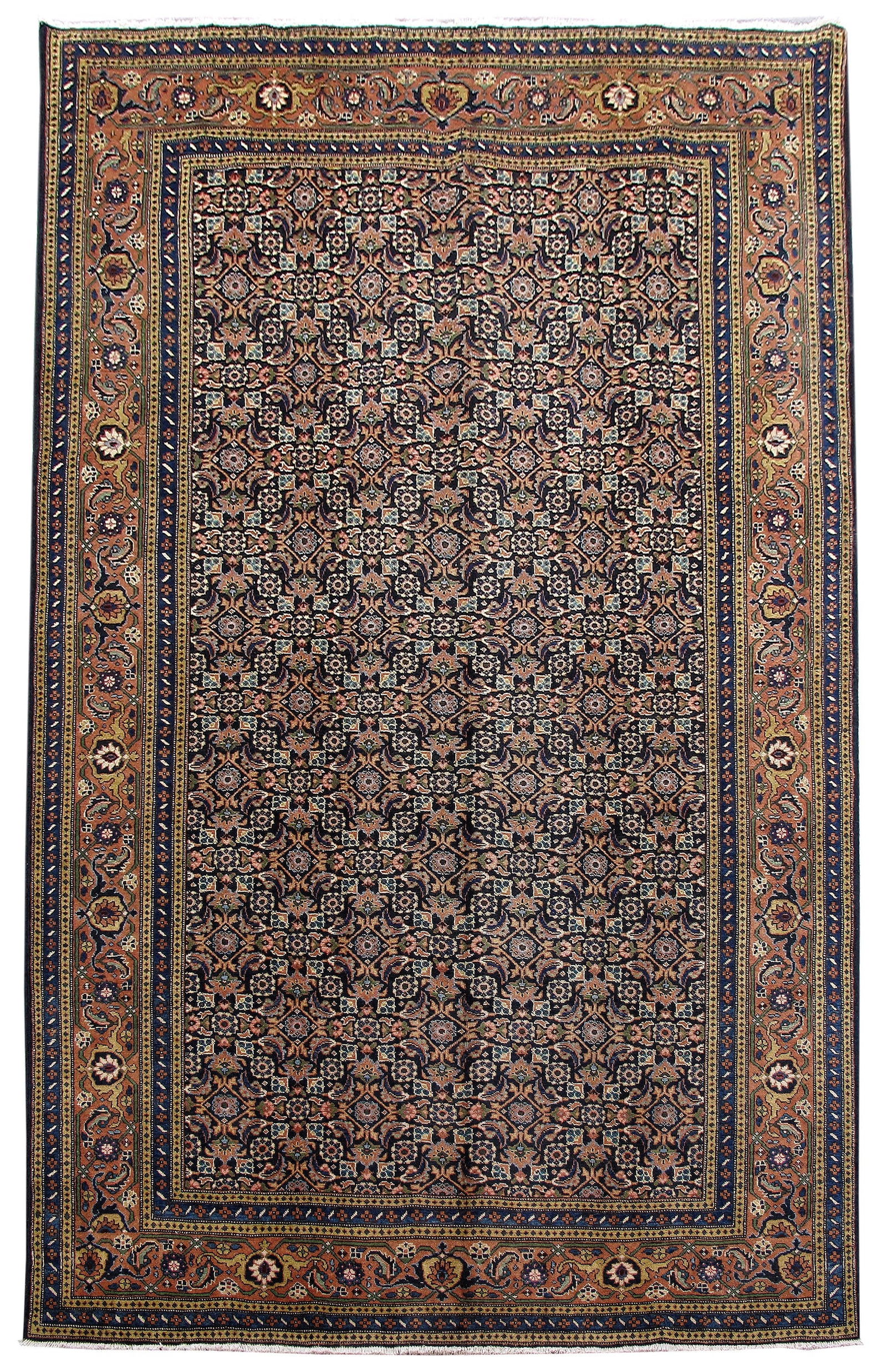 Vibrant 6.6 x 10.1 Multi Color Persian Ardebil Rug (1 of 6)