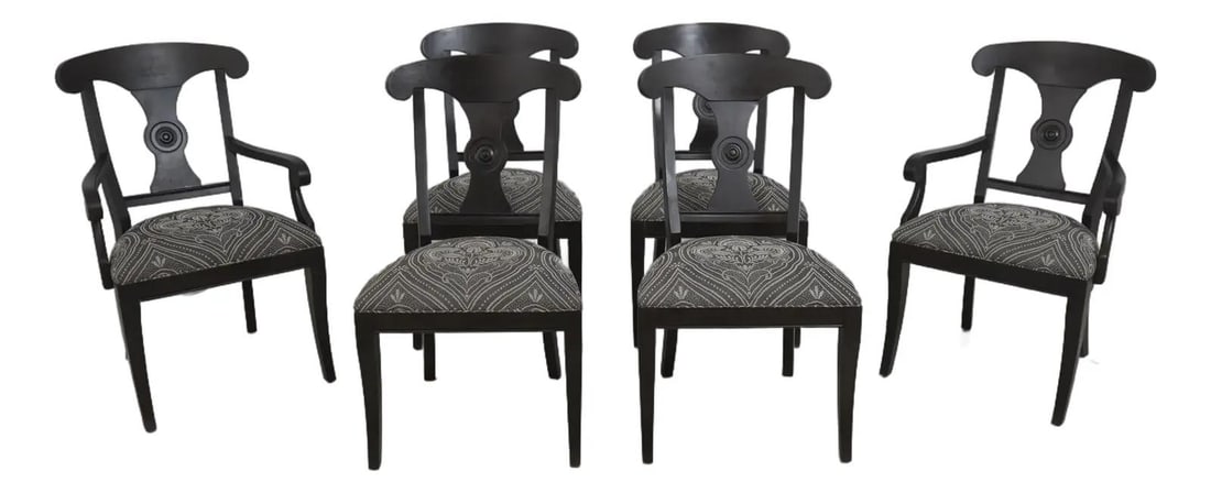 Six Wood Dining Chairs from New Country Collection Set of 6 (1 of 10)