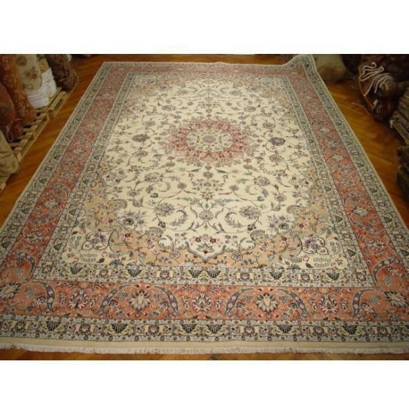 13' x 20' Persian Tabriz Wool Silk Area Rug 400 KPSI Handmade (1 of 5)