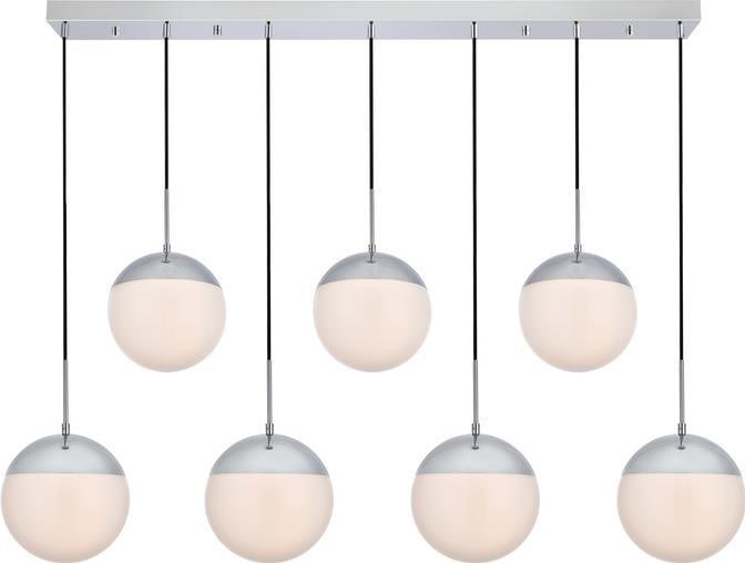 Elegant Lighting Eclipse Pendant Light Chrome Milk 54 Inch: Elegant Lighting Eclipse Pendant Light Chrome Milk 54 Inch Enhance your living space with the elegant Eclipse Pendant Light, a perfect blend of style and functionality. This transitional-style pendant