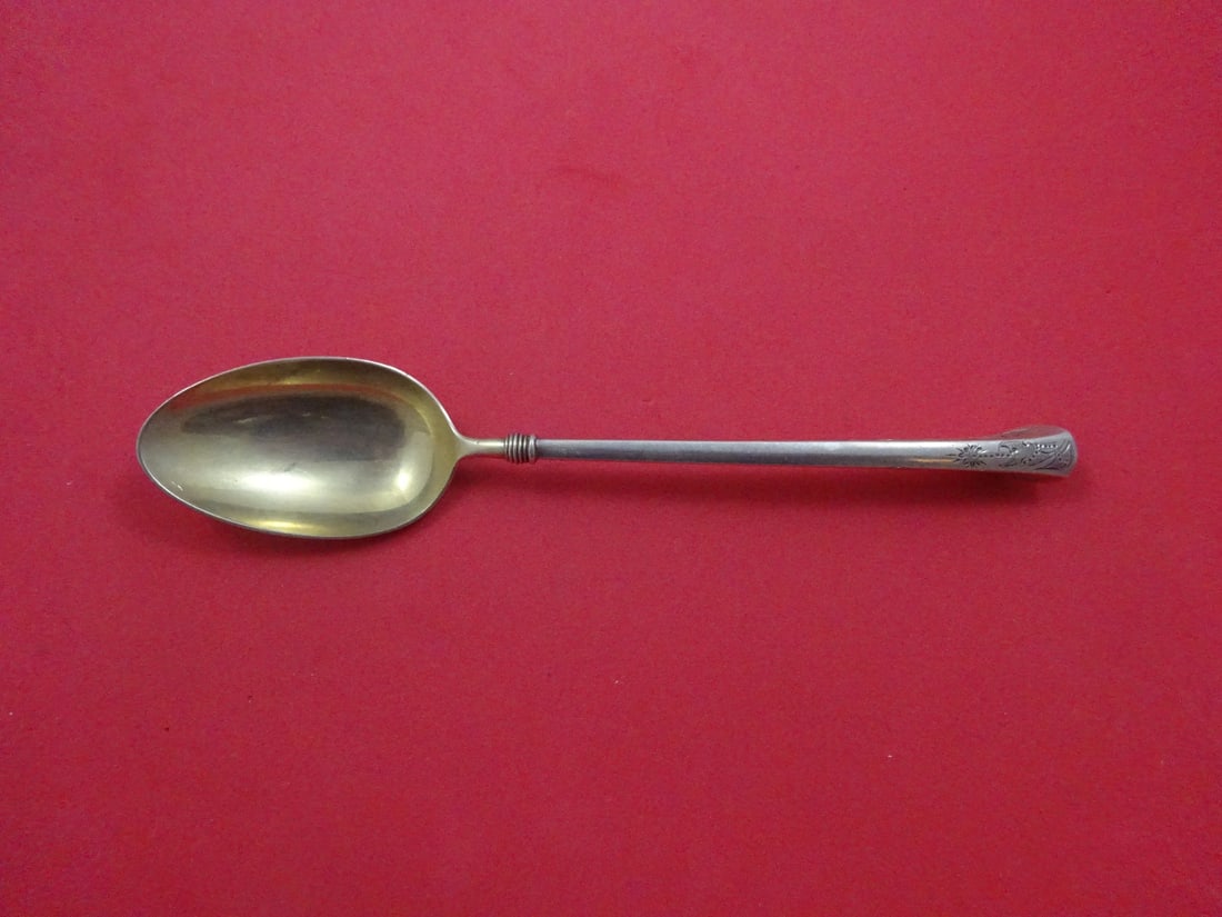 Gorham Angelo Sterling Silver Goldwashed Soup Spoon 7.5 inches: Gorham Angelo Sterling Silver Goldwashed Soup Spoon 7.5 inches This exquisite place soup spoon is part of the Angelo pattern by Gorham, crafted from high-quality sterling silver and featuring a luxuri
