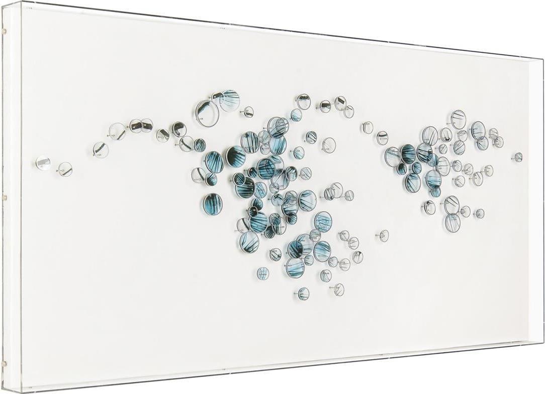Tony Fey Raindrops Blue Acrylic Canvas Art 32 x 63.5 Inches: Tony Fey Raindrops Blue Acrylic Canvas Art 32 x 63.5 Inches Immerse yourself in the captivating beauty of this Blue Acrylic Canvas Art by Tony Fey. This stunning piece features a horizontal orientatio