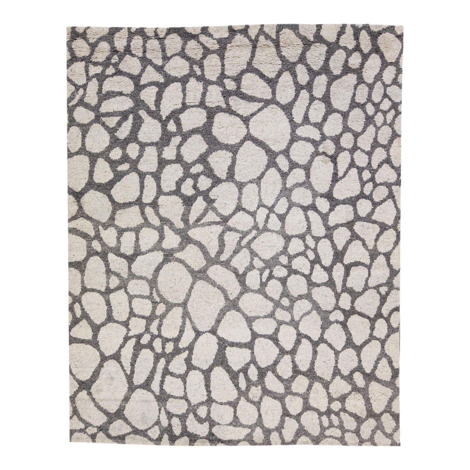 Thom Filicia Gray Hand-Knotted Wool Viscose Rug 7'9 x 9'9 (1 of 8)