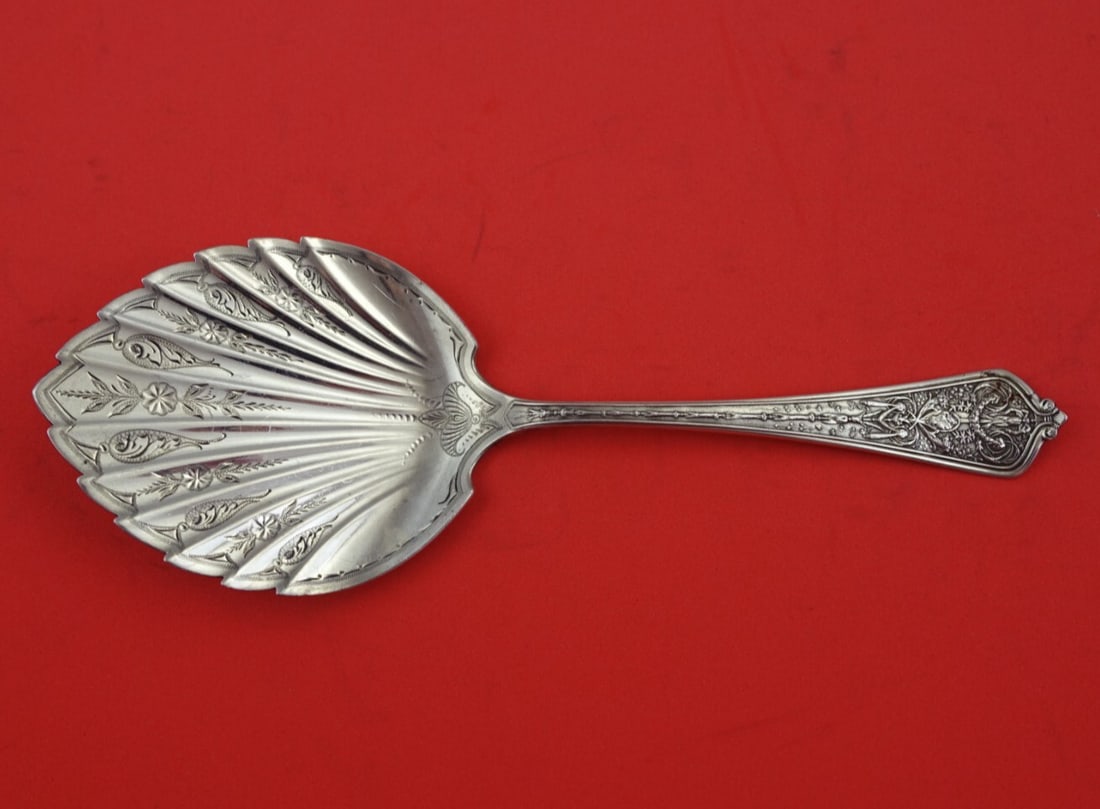 Gorham Lady Washington Sterling Silver Brite-Cut Waffle Server 8 Vintage (1 of 2)