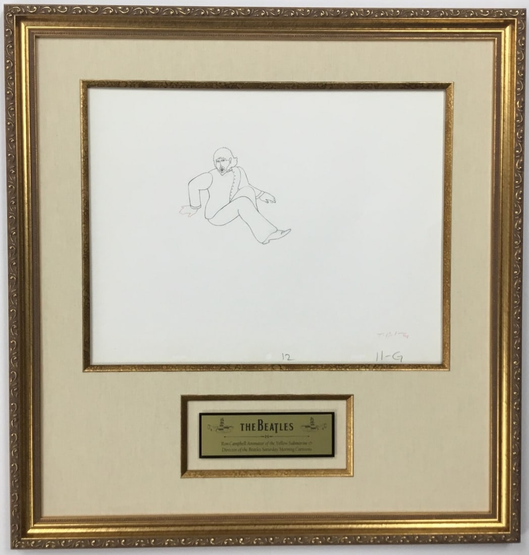 1968 Beatles Yellow Submarine George Harrison Drawing by Ron Campbell (1 of 6)