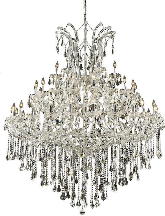 Maria Theresa Crystal Bowl Chandelier Chrome Finish 49 Bulbs UL-Listed: Maria Theresa Crystal Bowl Chandelier Chrome Finish 49 Bulbs UL-Listed Illuminate your space with the elegance of the Maria Theresa Crystal Chandelier, featuring a stunning chrome finish and exquisite