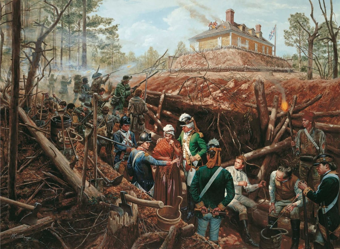 Mort Kunstler Limited Edition Giclee The Capture of Fort Motte Signed Canvas Art (1 of 2)