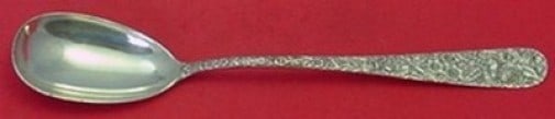 Kirk Repousse Sterling Silver Serving Spoon 12 Inch Ovoid 925/1000 (1 of 1)