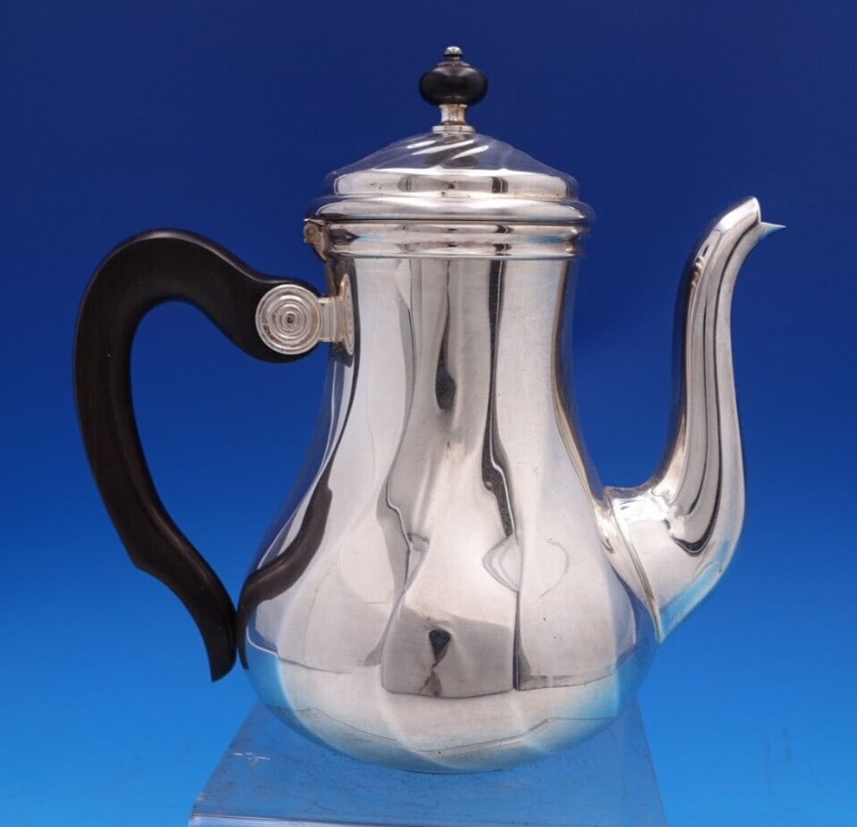 Christofle Albi Silverplate Tea Pot with Ebony Handle 8 Inches (1 of 8)