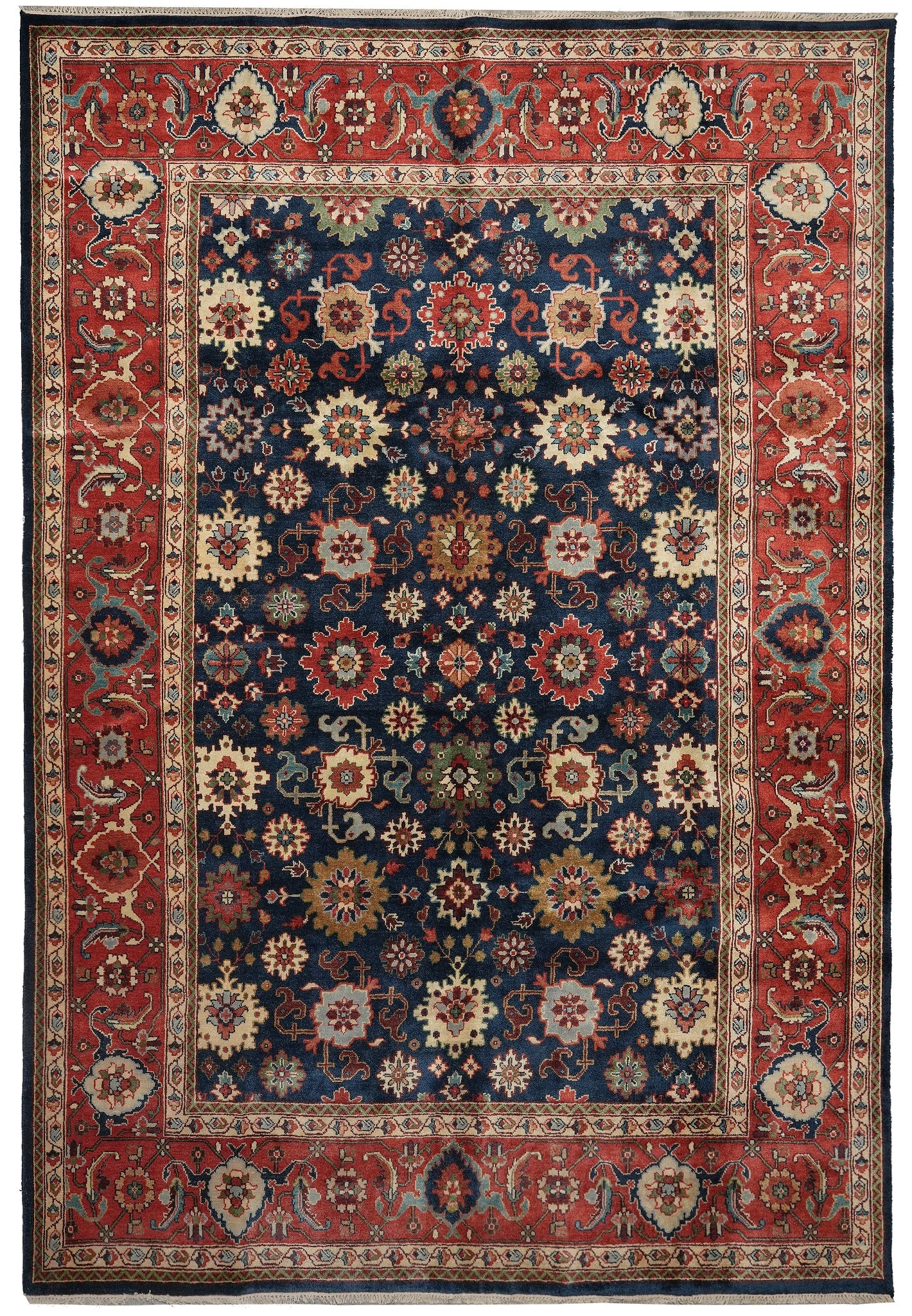 10 x 14 Handmade Wool Rug Persian Antique Mahal Reproduction: 10 x 14 Handmade Wool Rug Persian Antique Mahal Reproduction Free continental US Shipping This un-used handmade wool rug is a reproduction of a Persian antique Mahal design, offering classic elegance