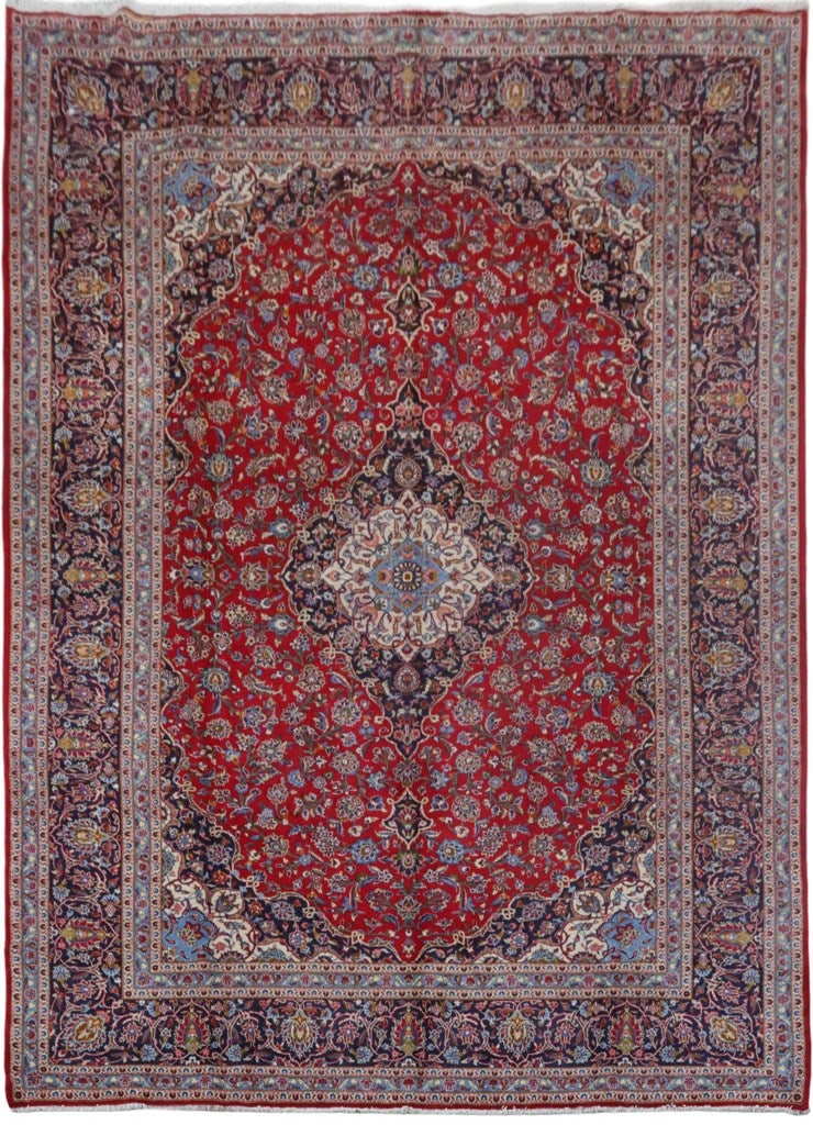 Rose Red Persian Kashan Rug 9.8 x 13.4 Hand-Knotted Signed Artisan: Rose Red Persian Kashan Rug 9.8 x 13.4 Hand-Knotted Signed Artisan Free continental US Shipping Experience the luxury of our Rose Red Persian Signed Kashan Rug, meticulously handcrafted by skilled Per