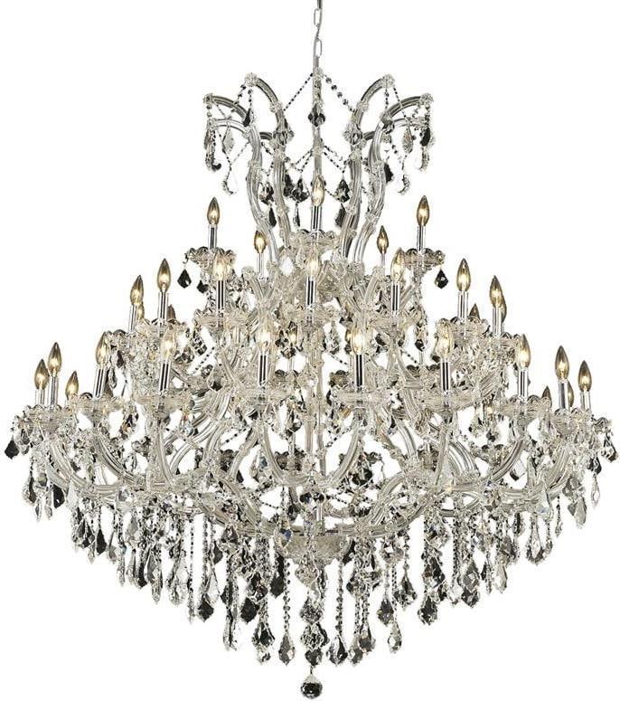 Elegant Lighting Maria Theresa Rococo Chandelier 41 Bulbs Chrome Golden Teak Smoky Crystal (1 of 1)