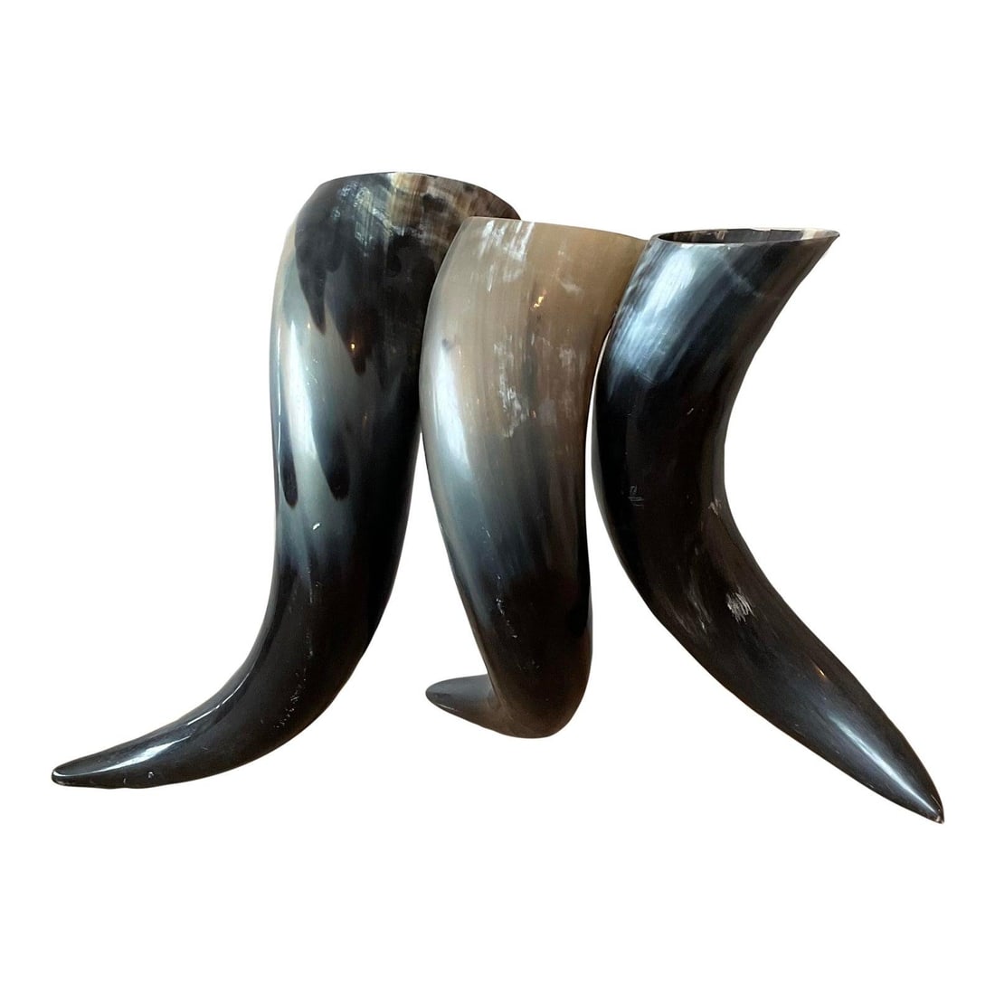 Sculptural Polished Horn Vase with Three Conjoined Forms Bohemian Accent (1 of 10)