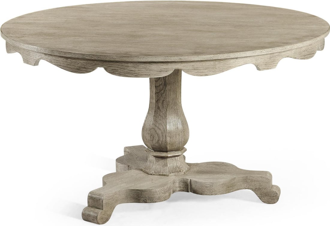 Jonathan Charles William Yeoward Grayed Oak Breakfast Table Organic Modern Style 54x54 (1 of 10)