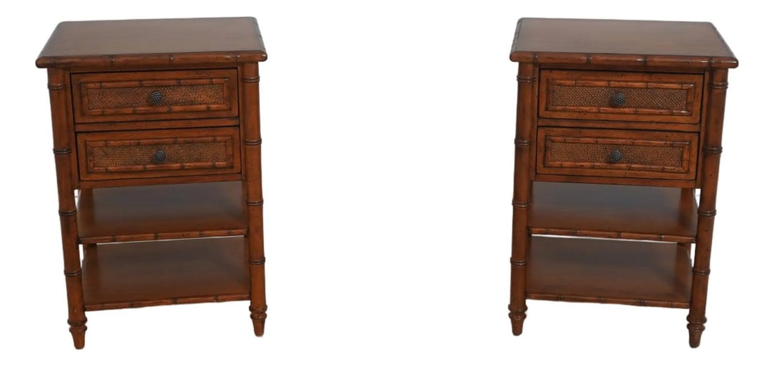 Pair of Bamboo Form Nightstands Island Influence by Tommy Bahama (1 of 10)