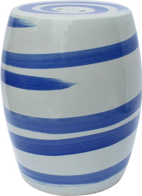 Handmade Blue White Porcelain Garden Stool Backless 17H: Handmade Blue White Porcelain Garden Stool Backless 17H This handmade garden stool features a stunning blue and white design, perfect for adding a touch of traditional elegance to your outdoor or indo
