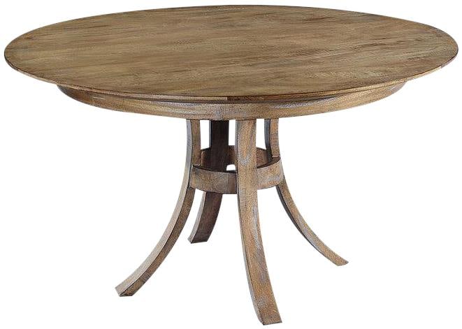 Chic Beachwood Manhattan 54 Inch Solid Mango Dining Table: Chic Beachwood Manhattan 54 Inch Solid Mango Dining Table Elevate your dining experience with the Chic Beachwood Manhattan Dining Table. This stylish table features a solid mango wood construction wit