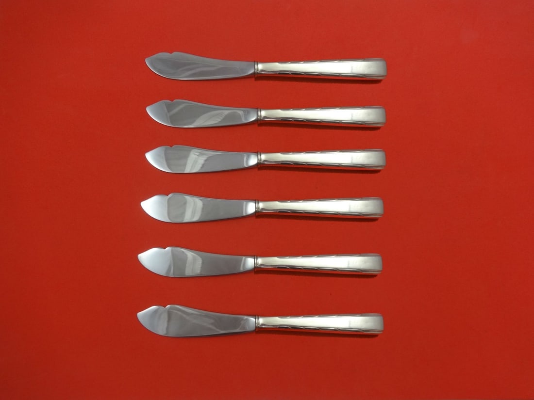 Easterling Horizon Sterling Silver 6pc Trout Knife Set 7.5" Custom Made: Easterling Horizon Sterling Silver 6pc Trout Knife Set 7.5" Custom Made Discover the exquisite Horizon by Easterling Sterling Silver Trout Knife Set, a beautifully designed 6-piece flatware set that e