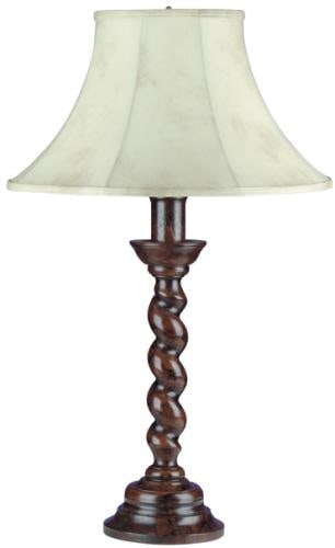 Traditional Lodge Style Chestnut Table Lamp with Hand-Painted Shades (1 of 1)