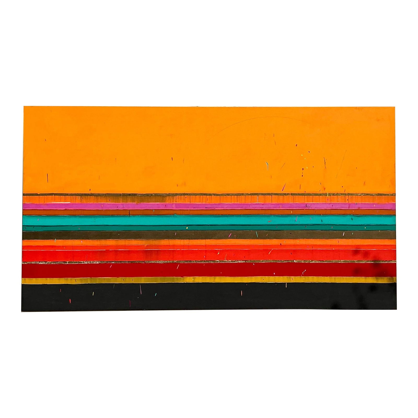 Monumental 1988 Boho Abstract Oil Painting on Canvas 132 x 72: Monumental 1988 Boho Abstract Oil Painting on Canvas 132 x 72 This Vintage Boho Monumental 1988 Original Graphic Abstract Oil Painting on Canvas is a striking large-scale artwork that captures the bol