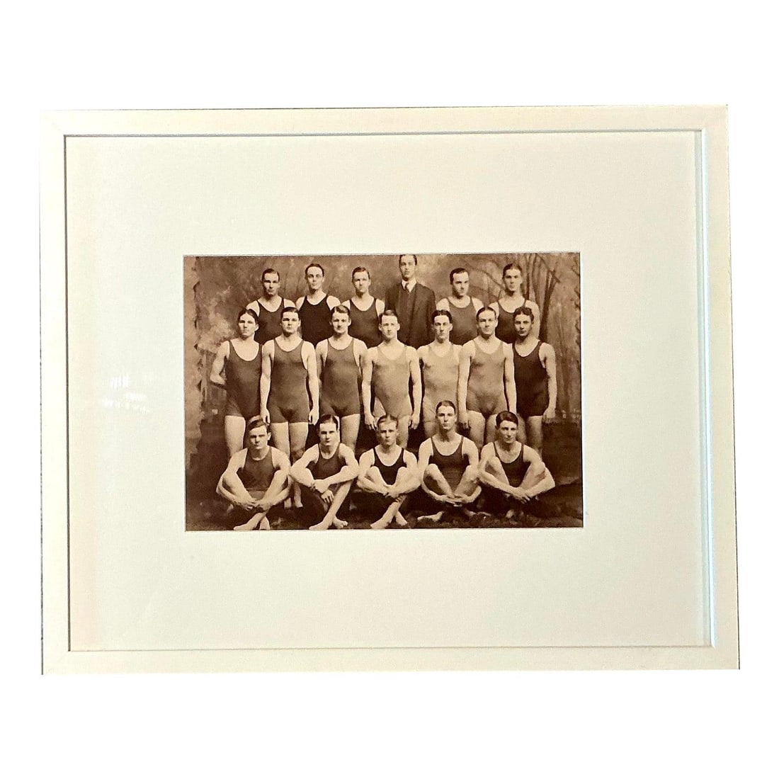 Framed Early 20th Century Yale University Swim Team Group Photograph (1 of 7)