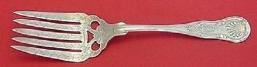 J.E. Caldwell Kings II Sterling Silver 9.25" Brite-Cut Asparagus Fork (1 of 1)