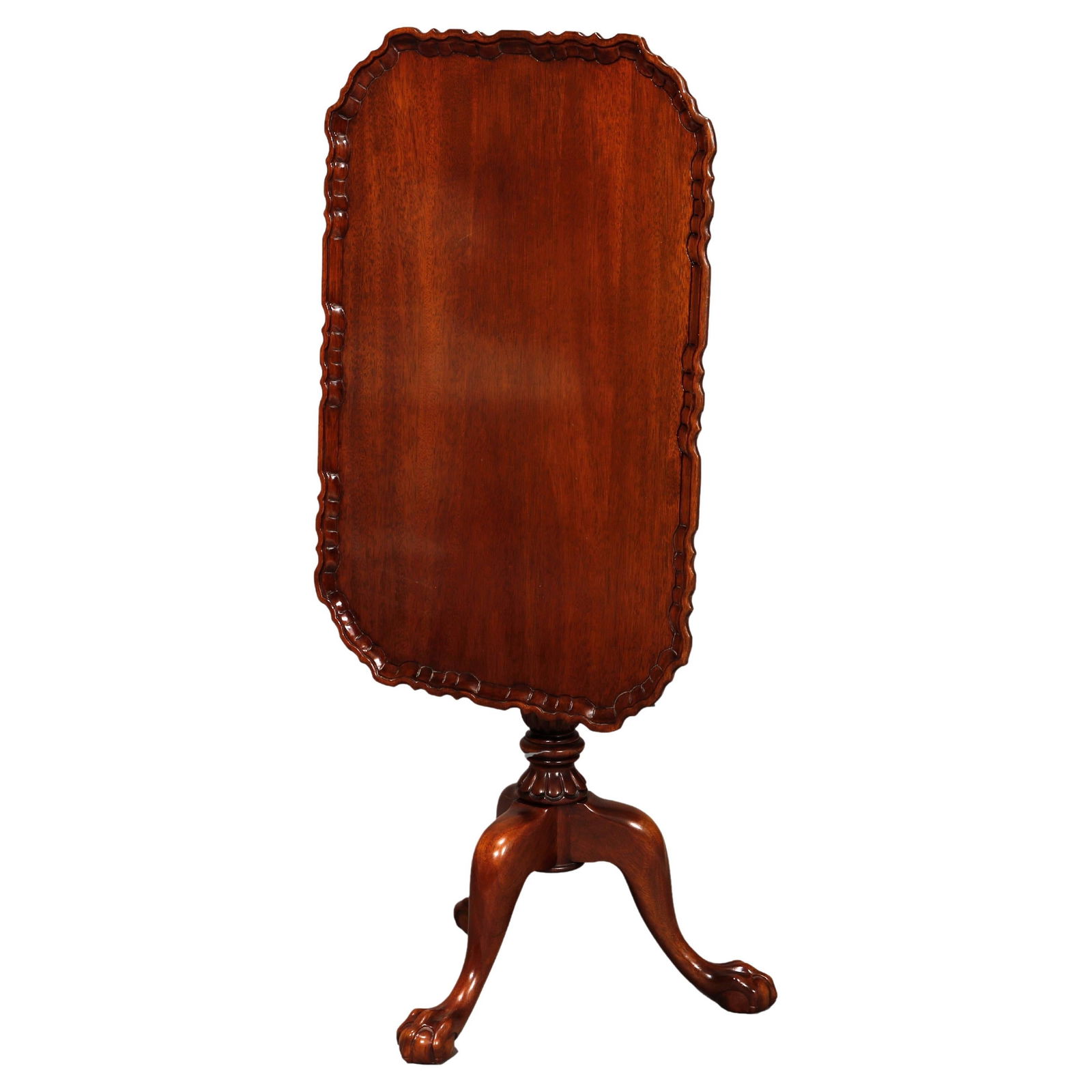 Vintage Chippendale Mahogany Tilt-Top Table C1930 (1 of 17)