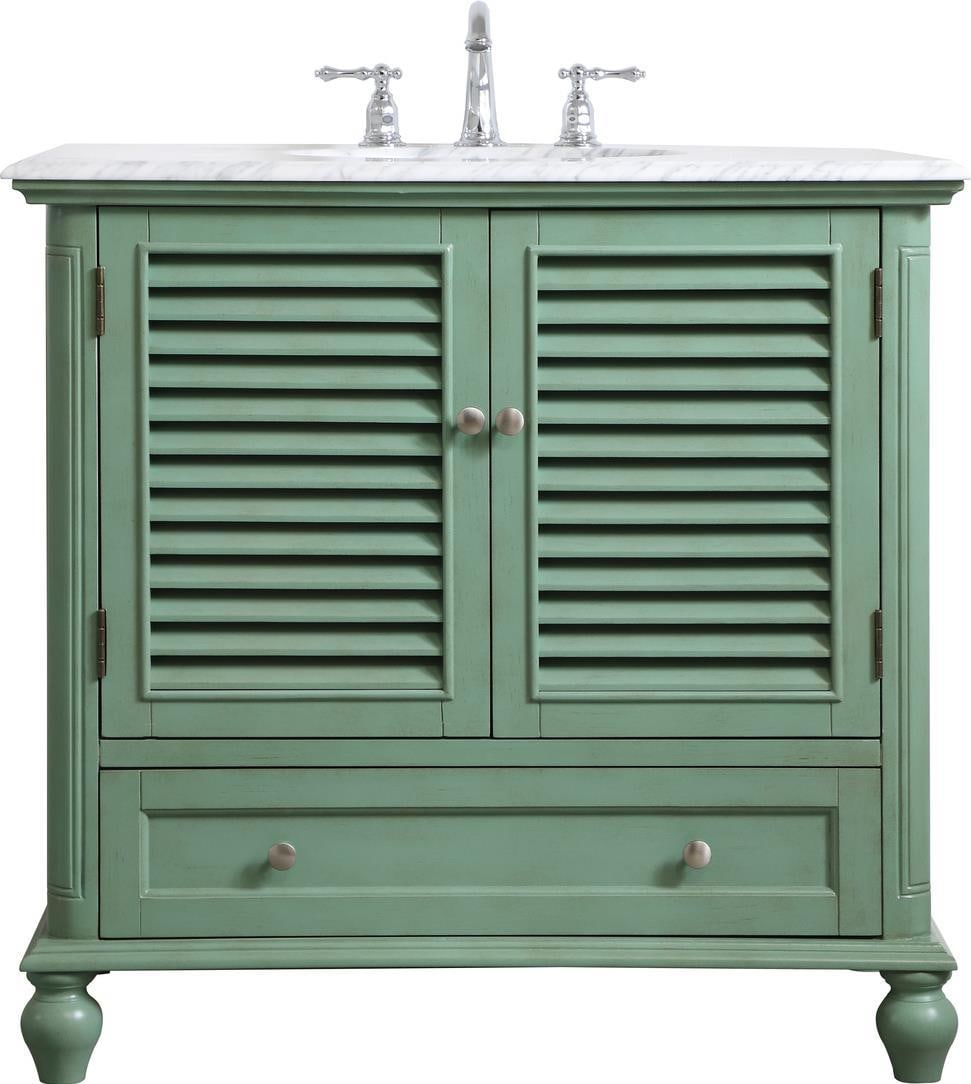 Elegant Lighting Mint Green 36 Inch Coastal Bathroom Vanity: Elegant Lighting Mint Green 36 Inch Coastal Bathroom Vanity This charming Mint Green Single Bathroom Vanity exudes a coastal style, perfect for enhancing your bathroom decor. Crafted in an antique or
