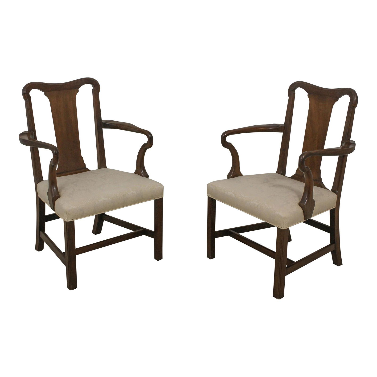 Elegant Pair Kittinger WA-1119 Colonial Williamsburg Mahogany Armchairs (1 of 10)