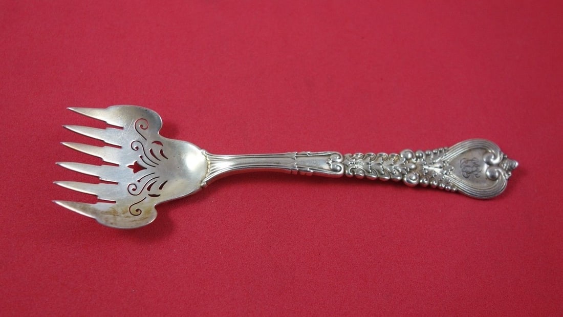 Tiffany & Co Florentine Sterling Silver Sardine Fork 5 1/4 inches (1 of 1)