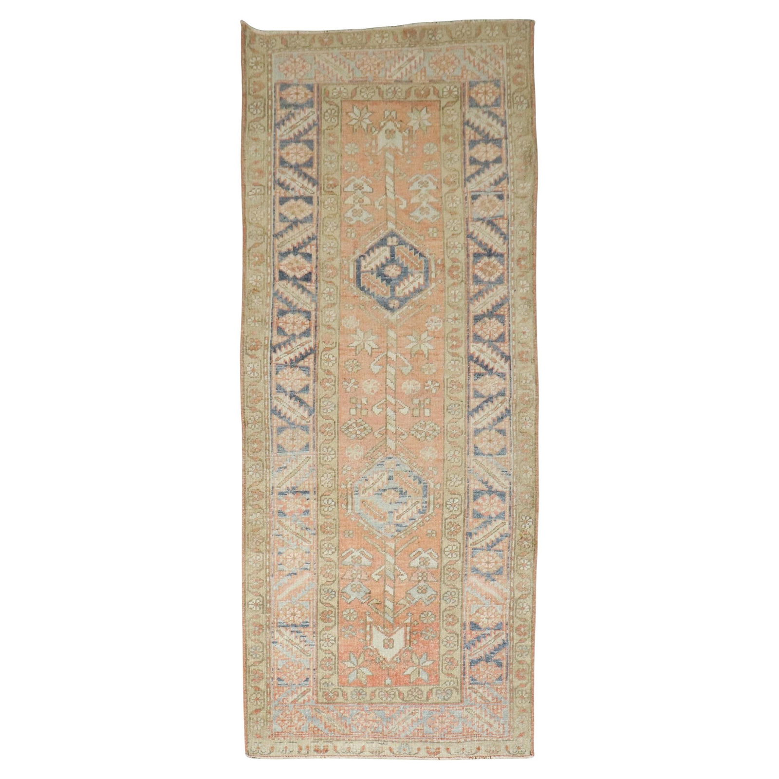 Antique Persian Heriz Runner Wool Hand-Woven 35 x 84 in (1 of 10)