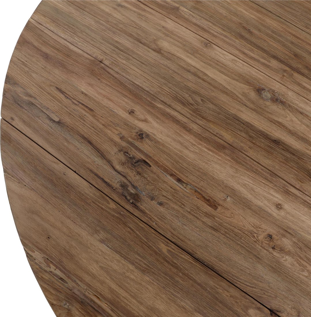 Eco-Friendly Round Dining Table in Reclaimed Teak Wood (1 of 3)