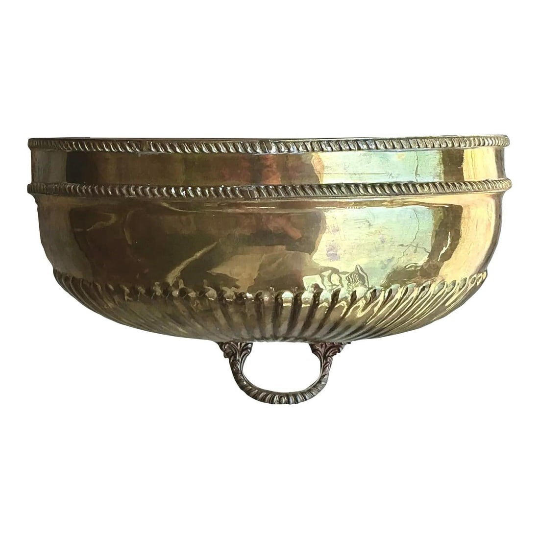 Vintage Regency Brass Wall Pocket Decorative Planter 18.75" (1 of 8)