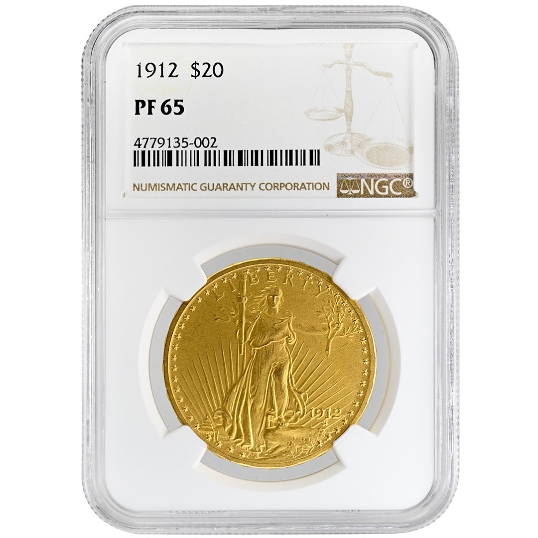 1912 Saint-Gaudens Gold $20 Proof NGC PF65 Philadelphia Type 3 With Motto (1 of 2)