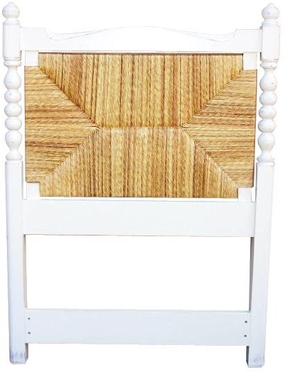 Trade Winds Newport Twin Mahogany Headboard in White (1 of 2)