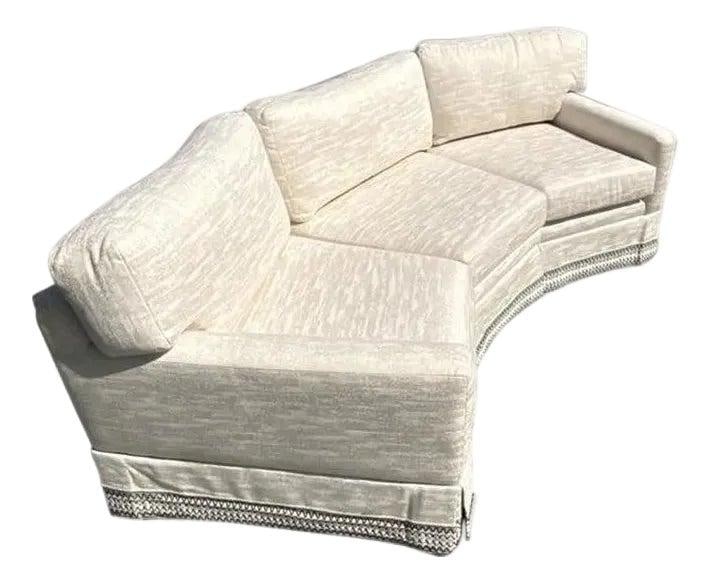 Custom Upholstered Angled Sofa in Vintage Regency Style (1 of 10)
