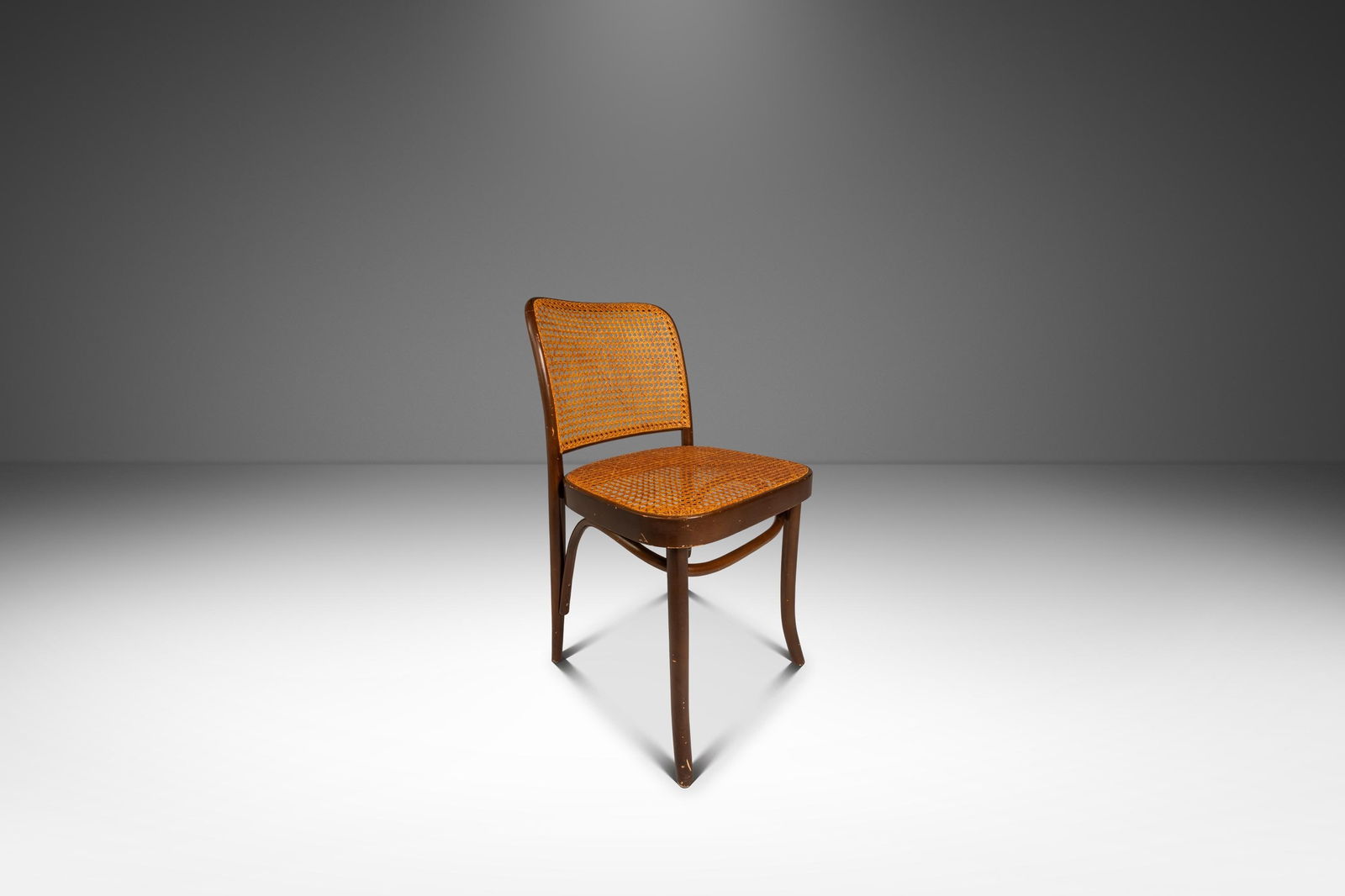 Josef Frank Bentwood Prague Model 811 Side Chair with Cane Seat Poland 1960s (1 of 18)