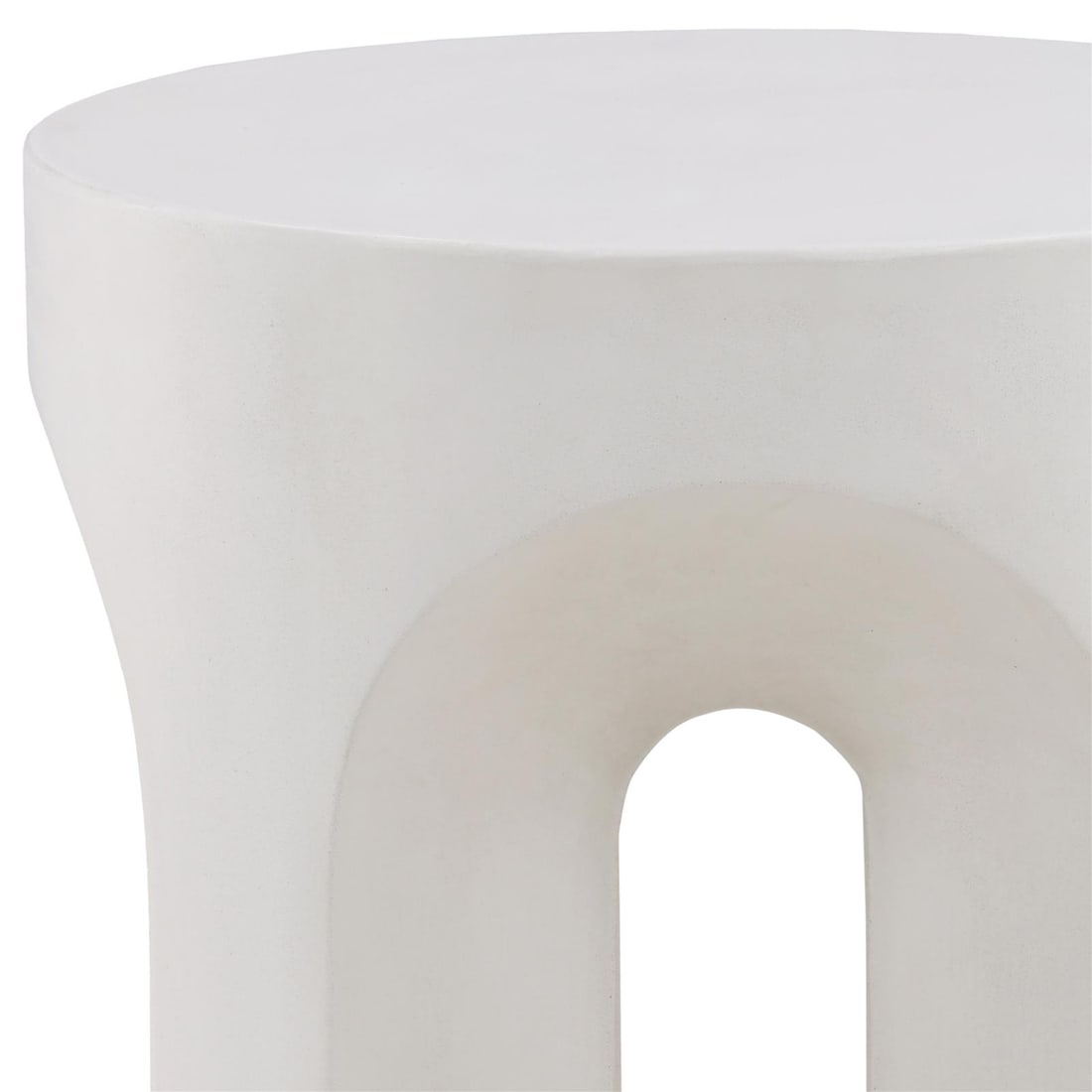 New Chic Ivory Concrete Outdoor Side Table (1 of 3)