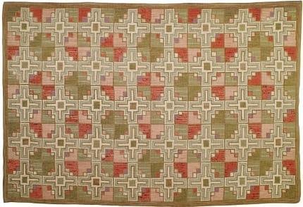 Camp Flintrock Early American Hooked Rug 6x9 Burlap Back (1 of 1)