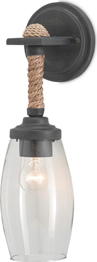 Currey Hightider Wall Sconce Rustic Style French Black Finish (1 of 4)