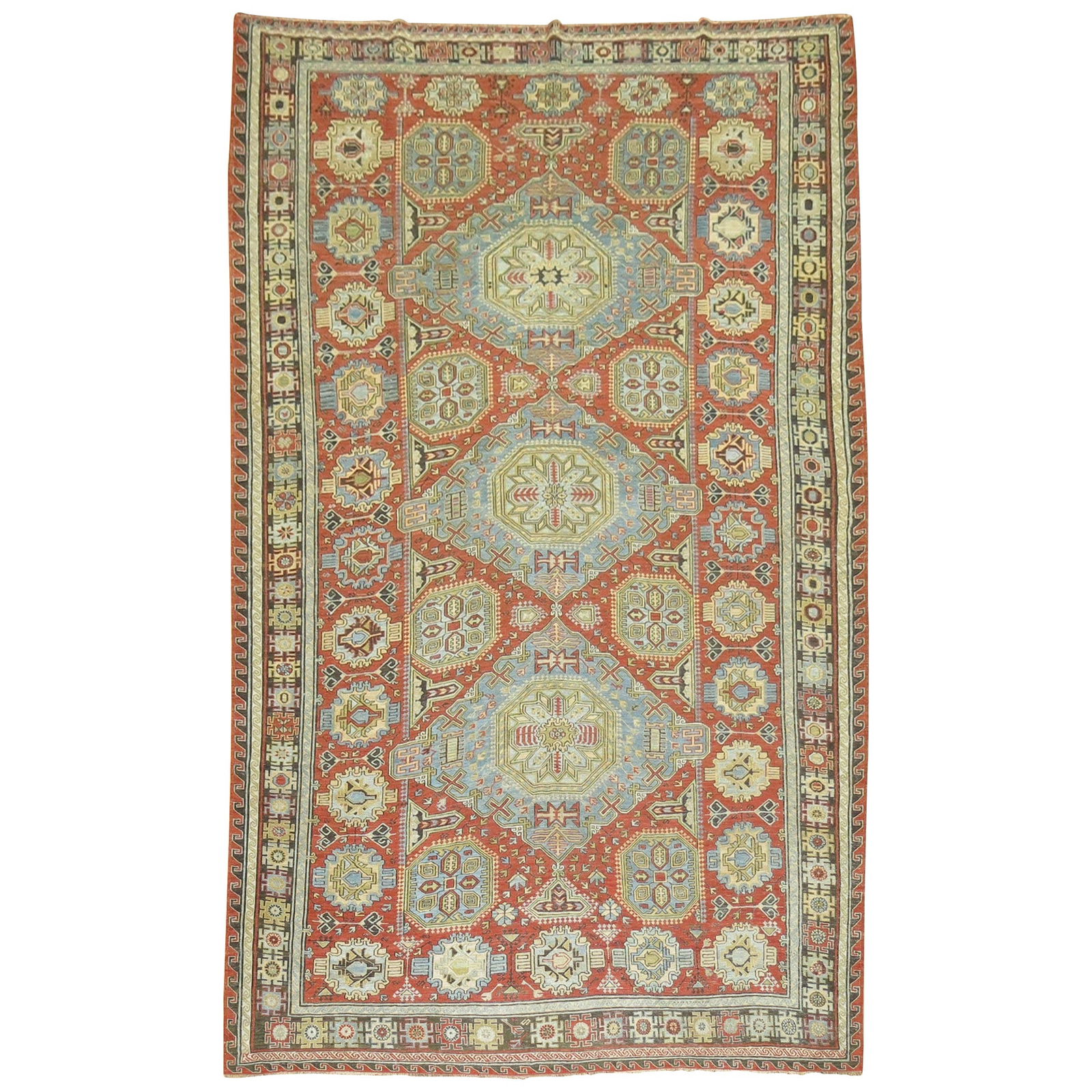 Antique Caucasus Soumac Tribal Flatweave Wool Rug 81 x 127 (1 of 12)
