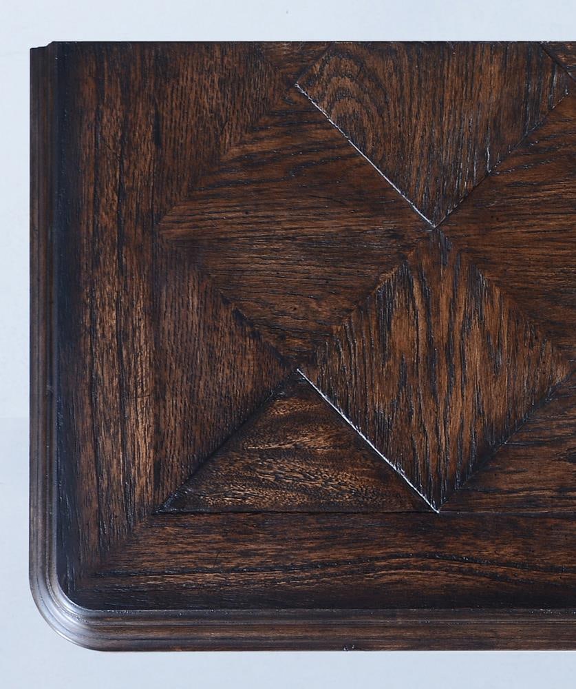 Baroque Rococo Console Table Distressed Walnut Solid Wood - 6