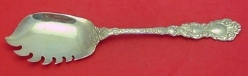 Gorham Imperial Chrysanthemum Sterling Silver Macaroni Server 10 3/4": Gorham Imperial Chrysanthemum Sterling Silver Macaroni Server 10 3/4" This exquisite macaroni server features the elegant Imperial Chrysanthemum pattern by Gorham, crafted from high-quality sterling s