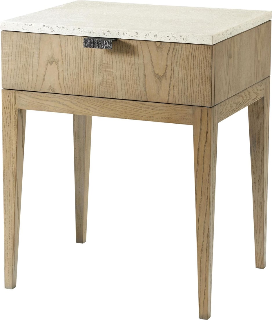 Theodore Alexander Modern Dune Catalina Nightstand 30H 24W 19D: Theodore Alexander Modern Dune Catalina Nightstand 30H 24W 19D Introducing the Modern Dune Catalina Nightstand by Theodore Alexander, a stylish and functional addition to your bedroom. This contempora